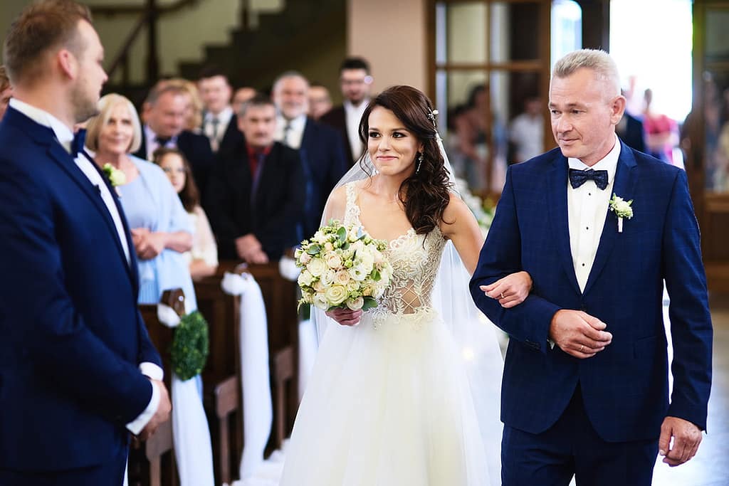 panna młoda z tatą